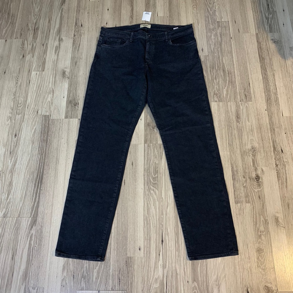 NWT Baldwin Kansas City Jeans Henley Slim Straight‎ Men Smoke 38x34 USA